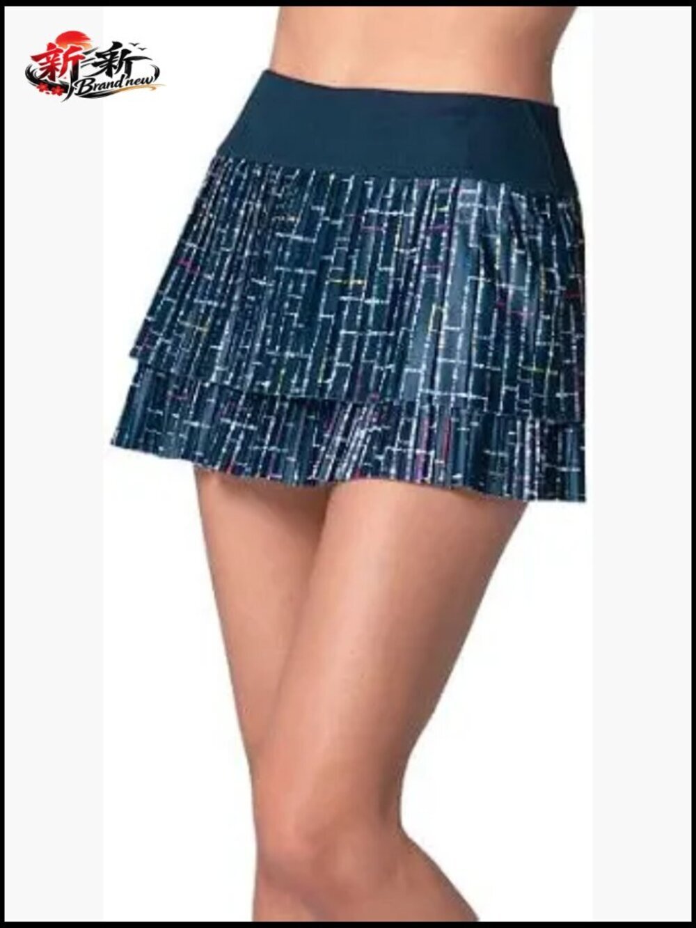 Pleated Double Tier Tennis Skirt with Compression Shortie